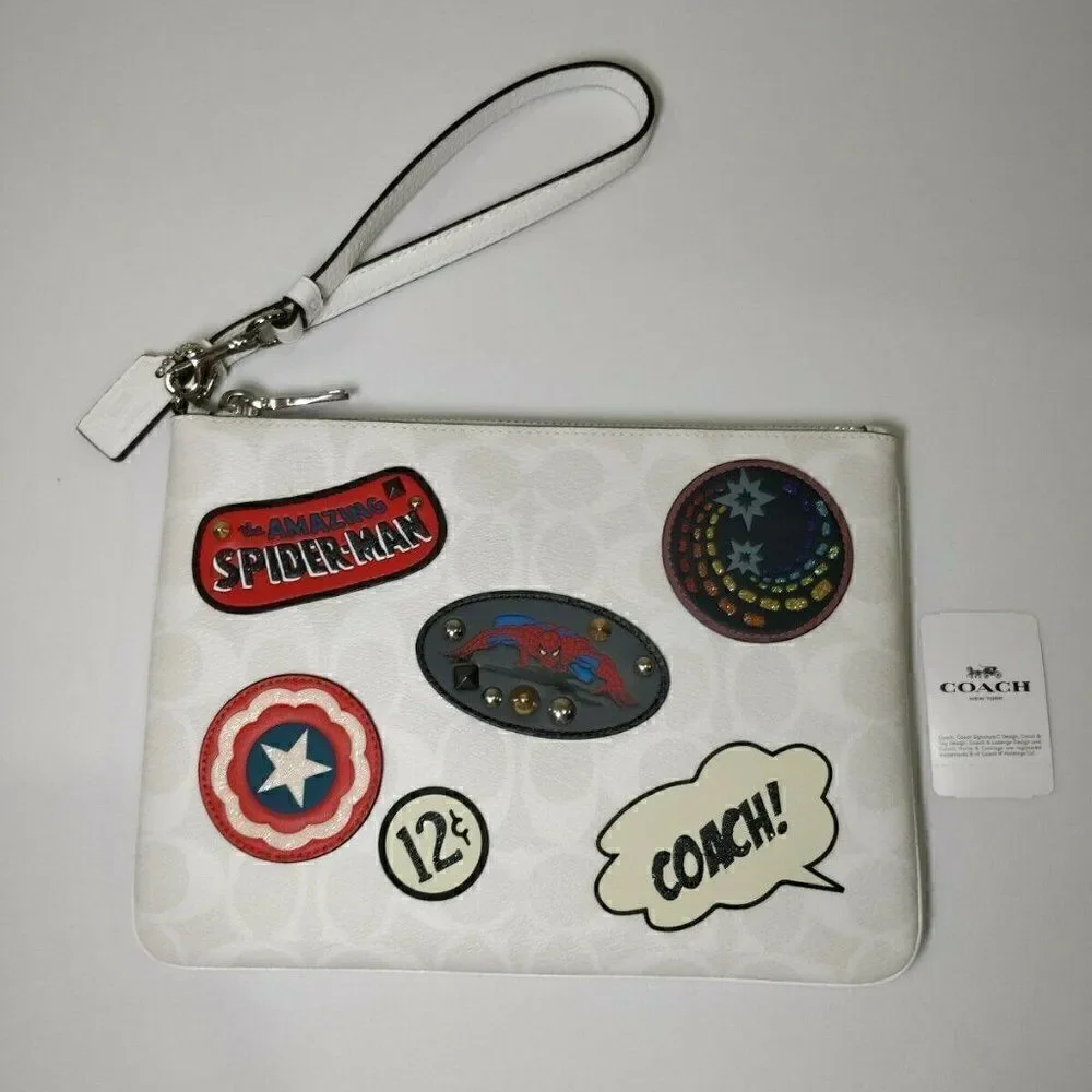 NWT Coach 3576 Marvel Gallery Pouch In Signature